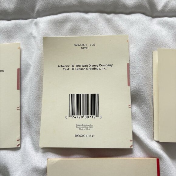 Vintage 80s 90s Disney Lot Of 5 Unused MINI Cards Junk Journal Scrapbook - Picture 7 of 8